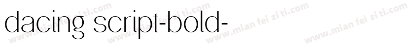 dacing script-bold字体转换